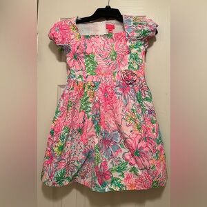 Lilly Pulitzer mini Katrina dress-Pink w/Green. Perfect Easter dress size 10.